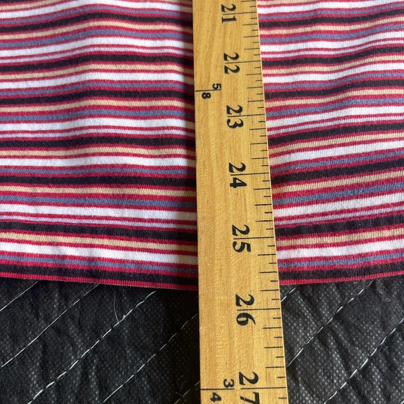 Crazy Horse Shirt Womens Size 2 Red Striped Short Sleeve - Picture 8 of 10